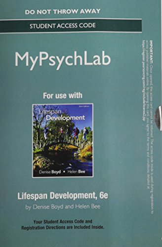 9780205988037: NEW MyPsychLab -- Standalone Access Card -- for Lifespan Development (6th Edition)