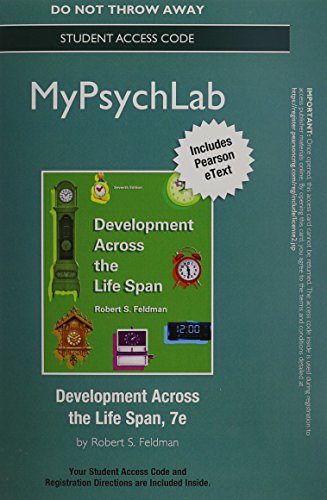 NEW MyPsychLab with eText -- Standalone Access Card -- for Development Across the Life Span (7th Edition) (9780205988099) by Feldman, Robert S