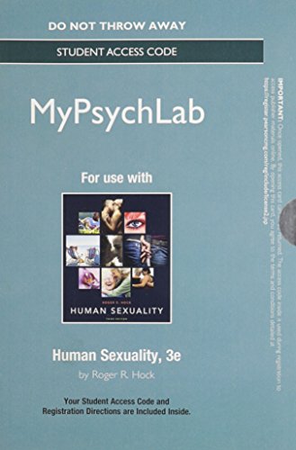 NEW MyPsychLab without Pearson eText -- Standalone Access Card -- for Human Sexuality (3rd Edition) (9780205988211) by Hock, Roger R