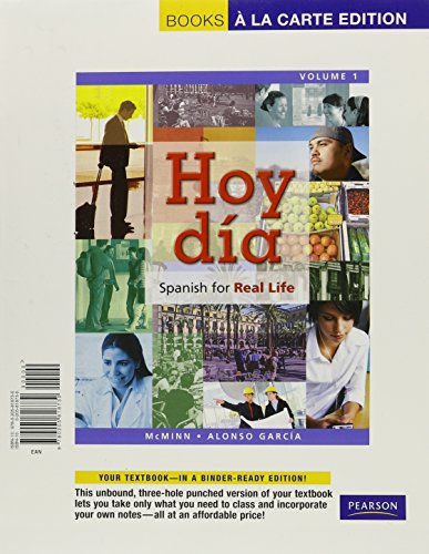 Stock image for Hoy da: Spanish for Real Life, Volume 1, Books a la Carte Plus MyLab Spanish (one semester access) -- Access Card Package for sale by Iridium_Books