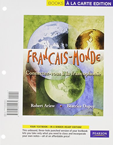 Stock image for Francais-Monde: Connectez-vous a la Francophonie, Books a la Carte Plus MyLab French (multi-semester access) Access Card Package for sale by Iridium_Books