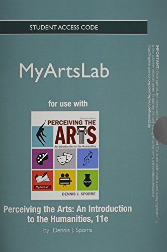 Stock image for New Myartslab with Pearson Etext -- Standalone Access Card -- For Perceiving the Arts: An Introduction the Humanities for sale by medimops