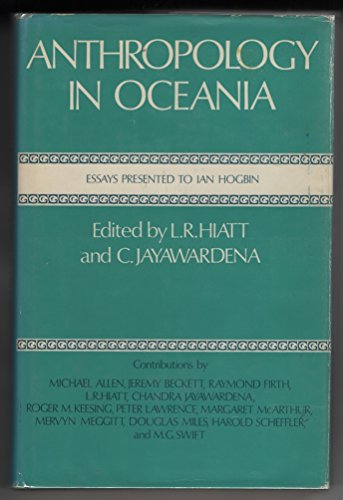 Imagen de archivo de Anthropology in Oceania, essays presented to Ian H a la venta por N. Fagin Books