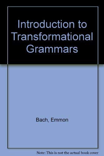 9780207470110: Introduction to Transformational Grammars