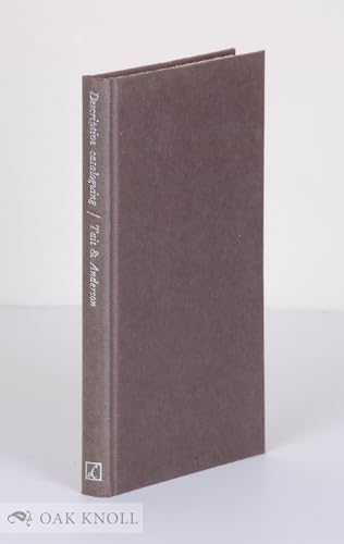 Imagen de archivo de Descriptive Cataloguing : A Students' Introduction to the Anglo-American Cataloguing Rules, 1967 [Descriptive Cataloging] a la venta por Katsumi-san Co.