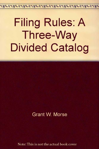 9780208011503: Filing Rules: A Three-Way Divided Catalog