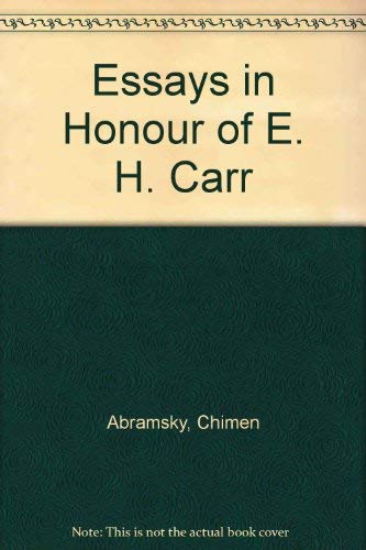 Stock image for Essays in Honour of E. H. Carr for sale by Better World Books