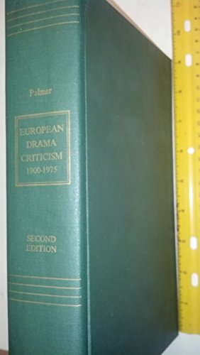 Beispielbild fr European Drama Criticism, 1900-1975 zum Verkauf von PsychoBabel & Skoob Books