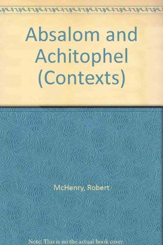 Beispielbild fr Contexts No. 3 : Absalom and Achitophel zum Verkauf von Better World Books
