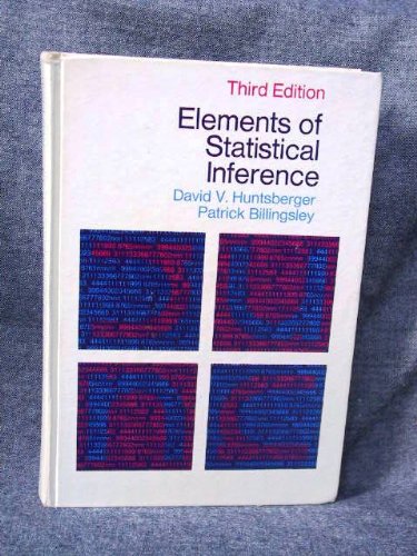 Imagen de archivo de Elements of Statistical Inference 3ED a la venta por ThriftBooks-Dallas