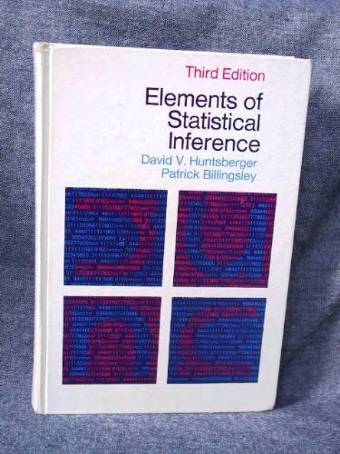 Stock image for Elements of Statistical Inference 3ED for sale by ThriftBooks-Dallas