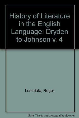 Stock image for Sphere History of Literature in the English Language (Volume 4) Dryden to Johnson for sale by Lion Books PBFA