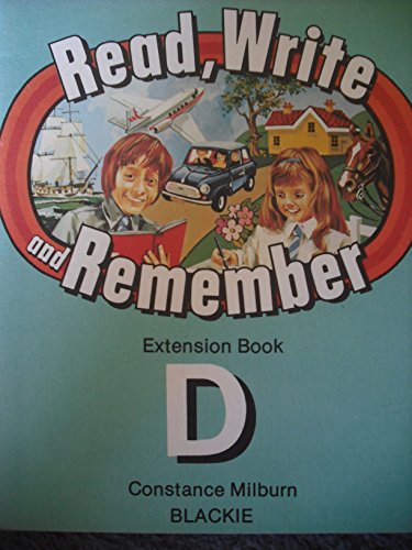 Stock image for Read, Write and Remember: Extension Book D Milburn, Constance and Gray, David Taylor for sale by Re-Read Ltd