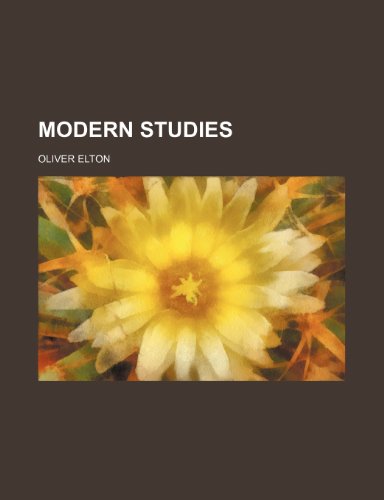 Modern Studies (9780217024969) by Elton, Oliver