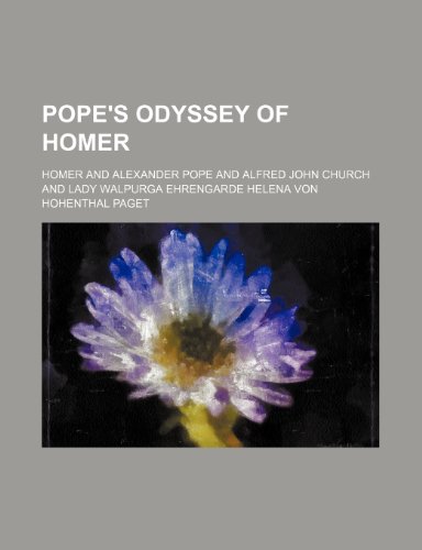 Pope's Odyssey of Homer (9780217031752) by Homer