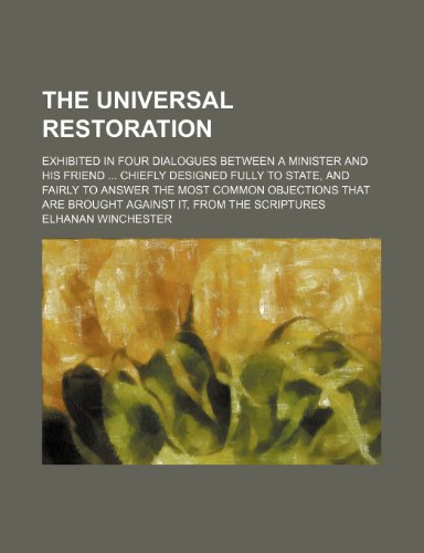 Stock image for The Universal Restoration for sale by Phatpocket Limited