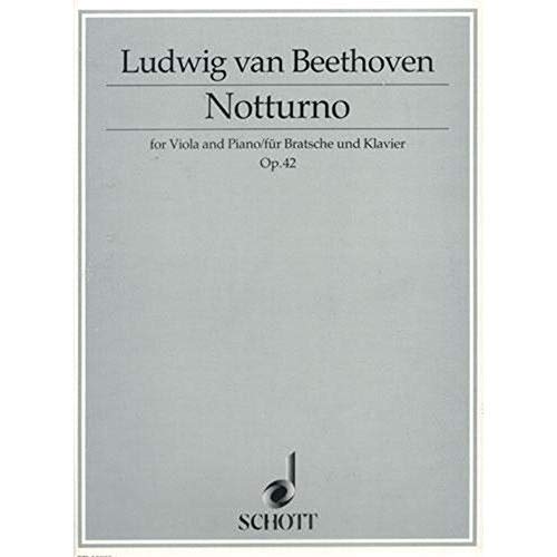 Beispielbild fr Notturno: nach der Serenade op. 8. op. 42. Viola und Klavier zum Verkauf von text + tne