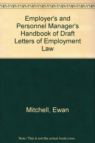 9780220663230: Employer's and Personnel Manager's Handbook of Draft Letters of Employment Law