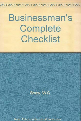Imagen de archivo de Businessman's Complete Checklist a la venta por AwesomeBooks