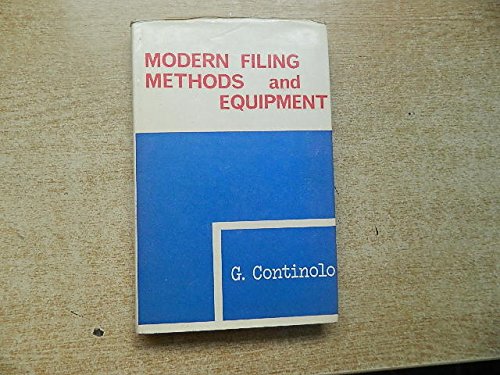 Imagen de archivo de Modern Filing Methods and Equipment a la venta por Better World Books