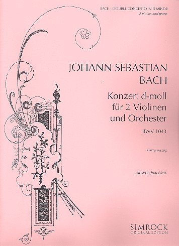 Beispielbild fr Double Concerto D Minor: BWV 1043. 2 violins and orchestra. R duction pour piano avec parties solistes. zum Verkauf von WorldofBooks