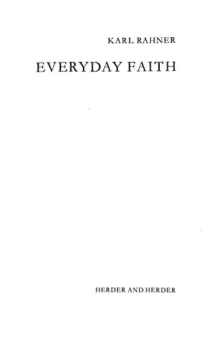 Imagen de archivo de Everyday Faith a la venta por Better World Books