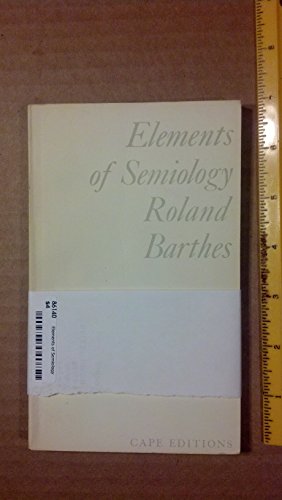 9780224612692: Elements of Semiology (Cape Editions)