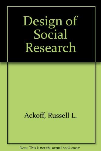 9780226002552: Design of Social Research