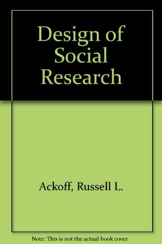 Stock image for Design of Social Research for sale by Better World Books