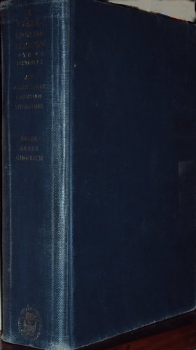 A GREEK-ENGLISH LEXICON OF THE NEW TESTAMENT AND OTHER EARLY CHRISTIAN LITERATURE A Translation a...