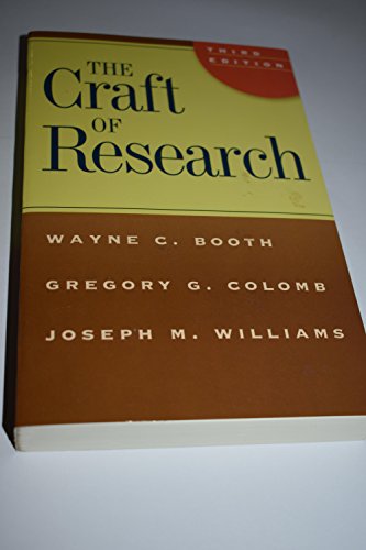 9780226065663: The Craft of Research, Third Edition (Chicago Guides to Writing, Editing and Publishing)