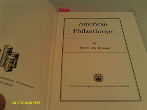 Beispielbild fr American Philanthropy zum Verkauf von Better World Books