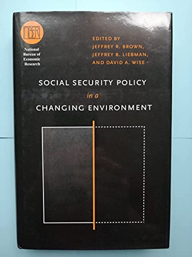 Stock image for Social Security Policy in a Changing Environment for sale by Better World Books