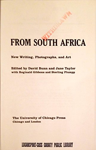 9780226080352: From South Africa: New Writing, Photographs and Art
