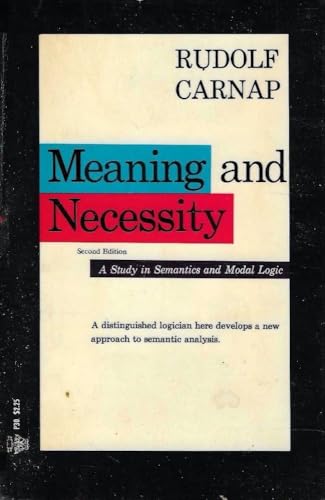 Meaning and Necessity (9780226093468) by Rudolf Carnap