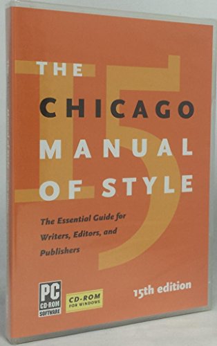 9780226104171: The Chicago Manual of Style, 15th Edition: CD-ROM for Windows