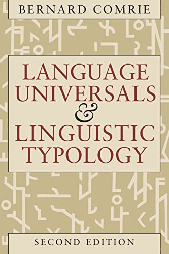 Language Universals and Linguistic Typology: Syntax and Morphology (9780226114330) by Comrie, Bernard
