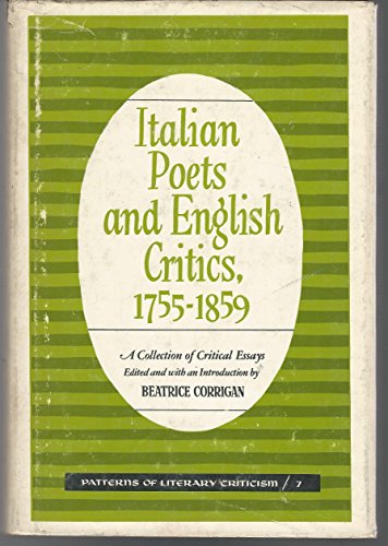 Stock image for Italian Poets & English Critics 1755-1859 for sale by Daedalus Books