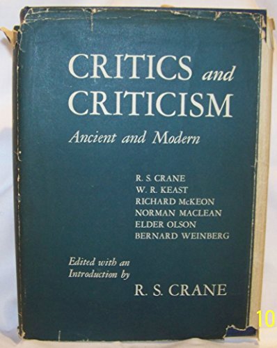 Stock image for Critics and Criticism, Ancient and Modern for sale by Solr Books