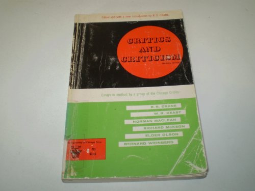 9780226117935: Critics and Criticism Ancient and Modern