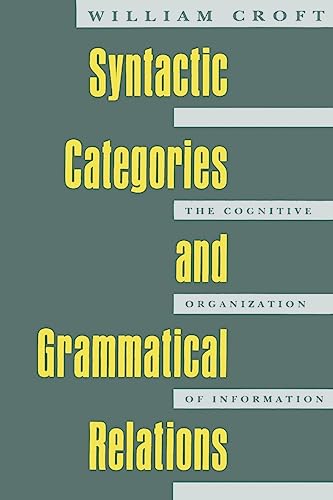 Beispielbild fr Syntactic Categories and Grammatical Relations zum Verkauf von Blackwell's