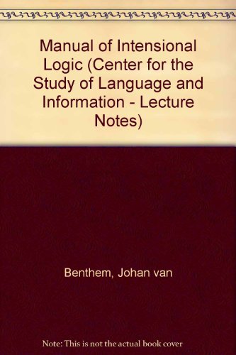 9780226122106: A Manual of Intensional Logic: 2nd Edition
