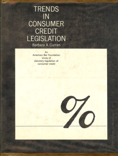 Beispielbild fr Trends in Consumer Credit Legislation zum Verkauf von Cambridge Rare Books