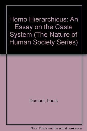 Stock image for Homo Hierarchicus; an Essay on the Caste System for sale by Better World Books: West