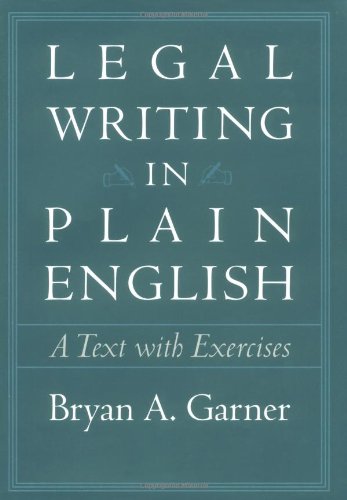 9780226284170: Legal Writing in Plain English: A Text with Exercises (Chicago Guides to Writing, Editing and Publishing)