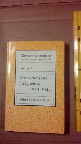 Beispielbild fr Perceptions and Judgements, 1939-1944 (The Collected Essays and Criticism, Vol 1) zum Verkauf von Pulpfiction Books