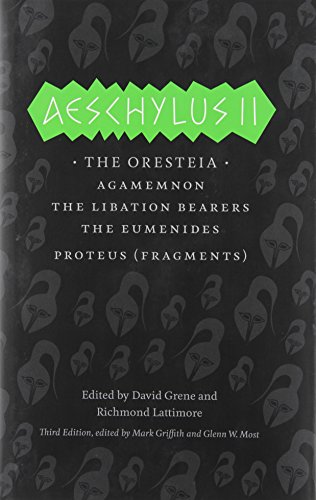 Imagen de archivo de Aeschylus II: The Oresteia (The Complete Greek Tragedies) a la venta por SecondSale