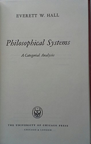 Stock image for Philosophical Systems: A Categorical Analysis for sale by Recycle Bookstore