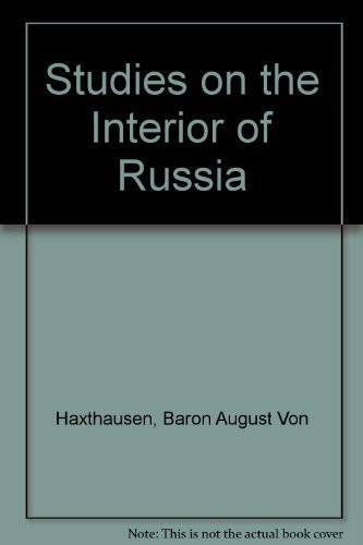 Stock image for Studies on the Interior of Russia for sale by HPB-Red