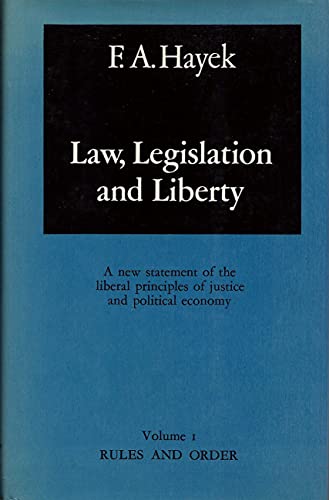 9780226320878: Law, Legislation And Liberty: The Political Order of a Free People